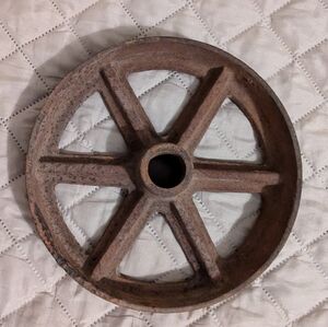 Antique Metal Wheel Rustic Chic Home Decor